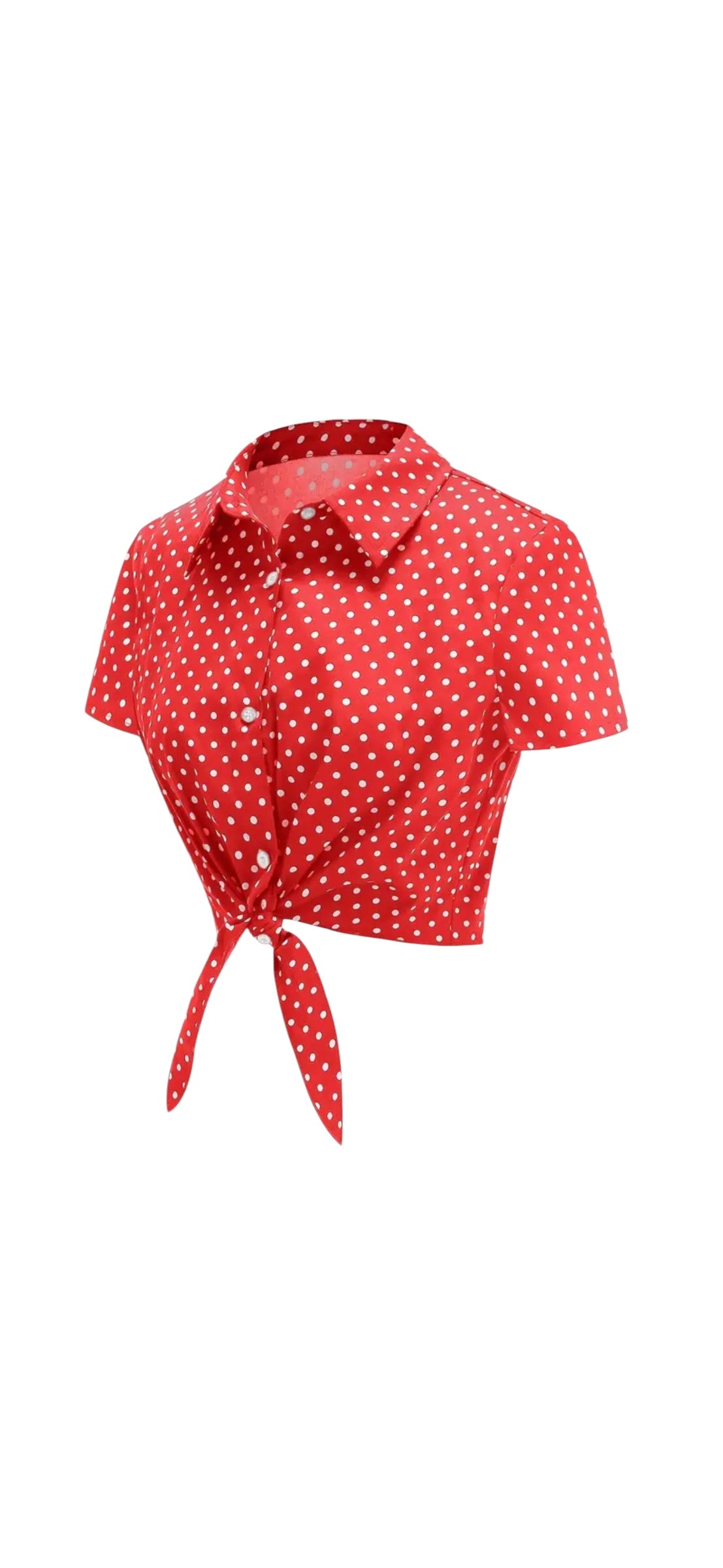 Dolly Vintage Tie Top - Red