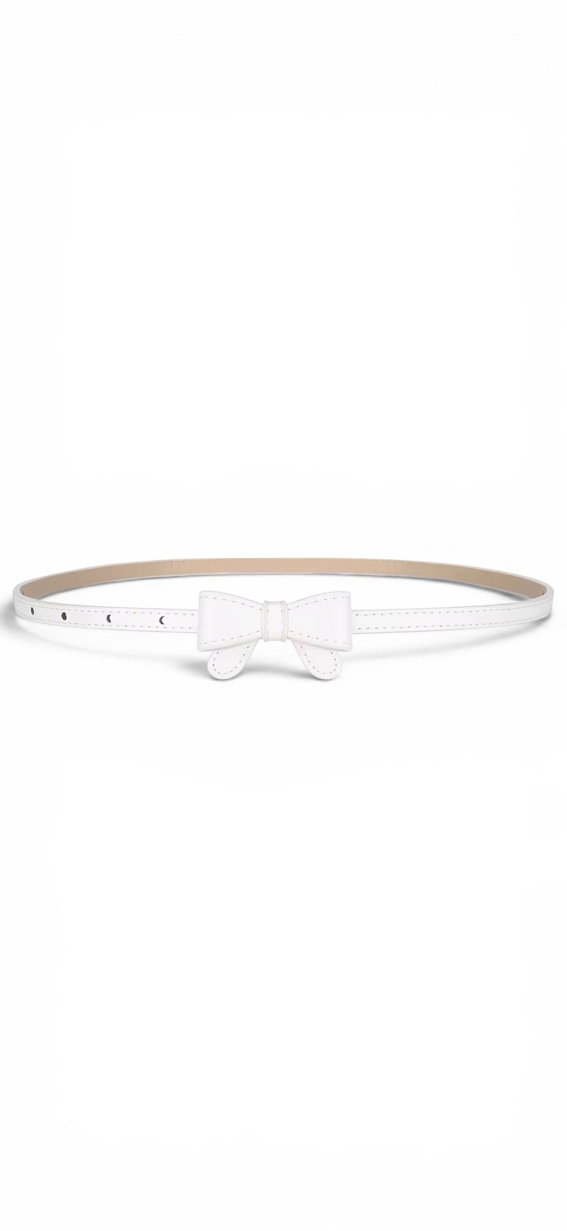 Bow Belt - White