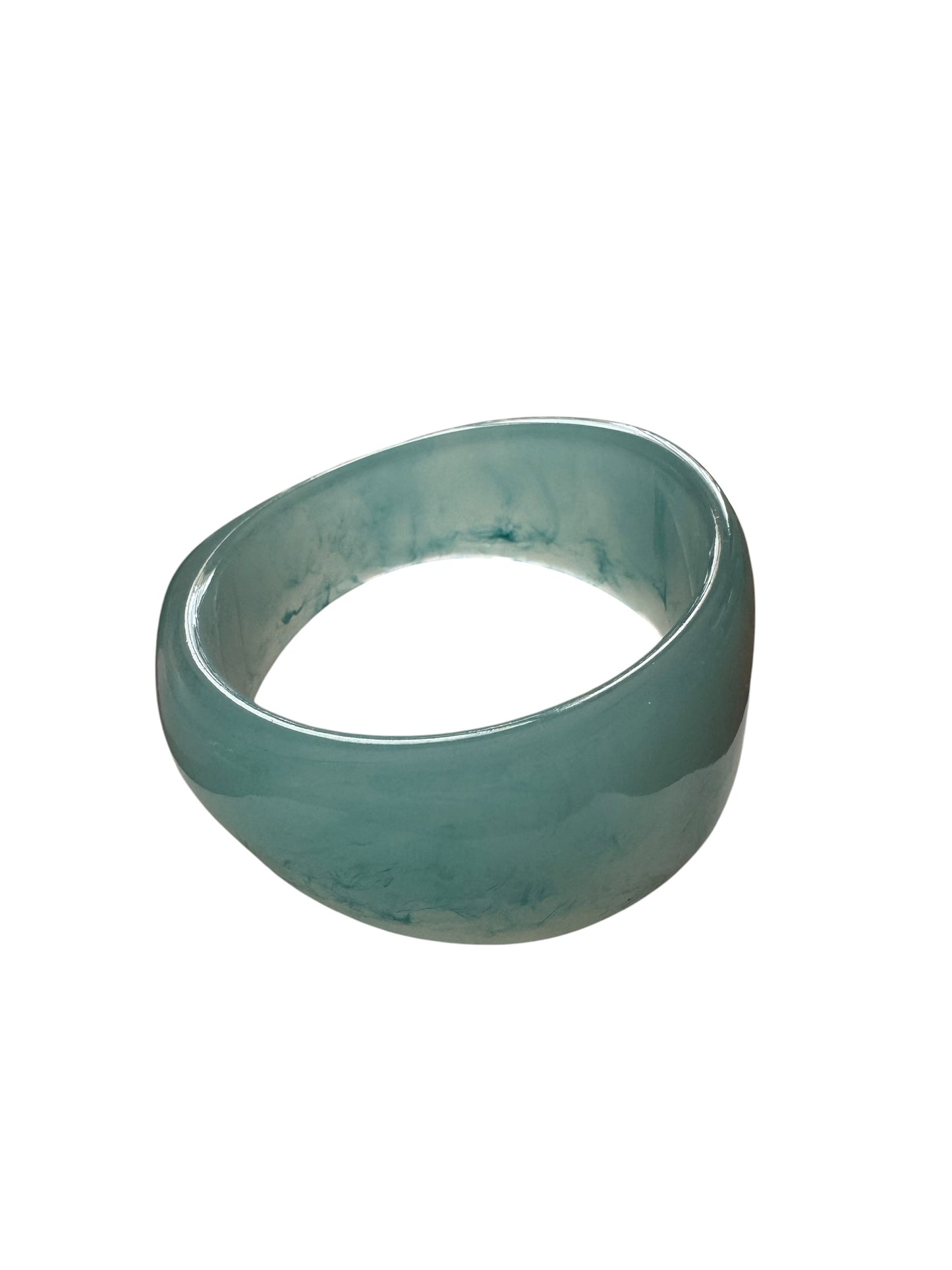 Large Geometric Resin Bangle