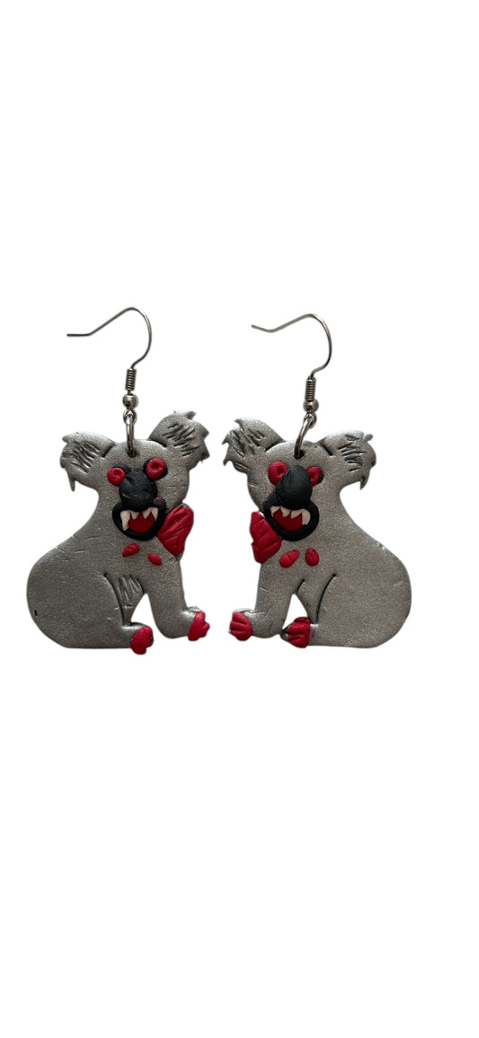 Drop Bear Dangle Earrings