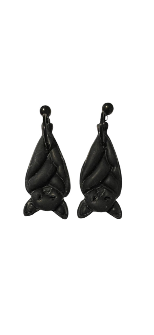 Hanging Bat Dangle Earrings