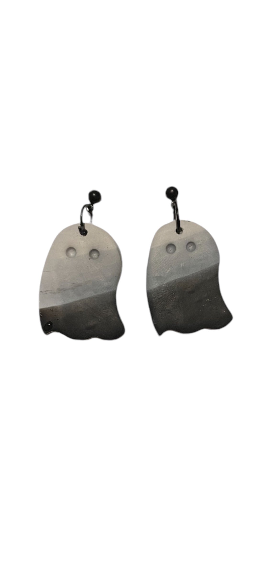 Faded Ghosts  Dangle Earrings - Grey