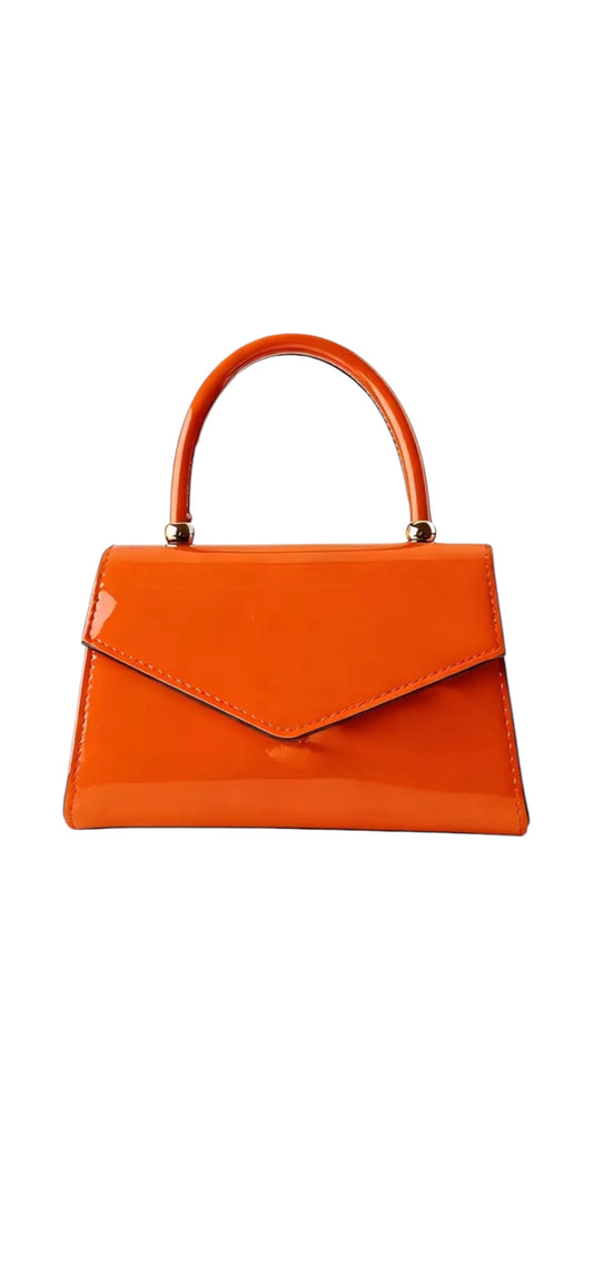 Patent Envelope Bag - Orange