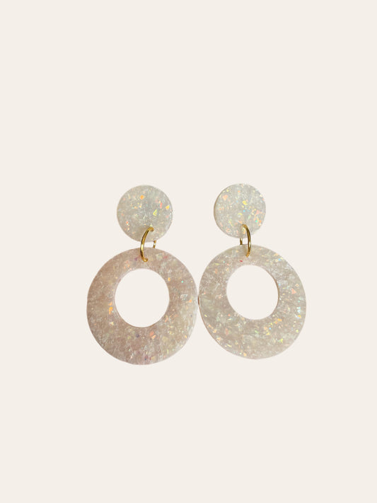 Velma Hoops Dangle Earrings - Sparkle