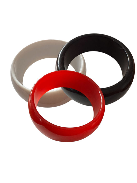 Retro Basics Acrylic Bangle - 3cm