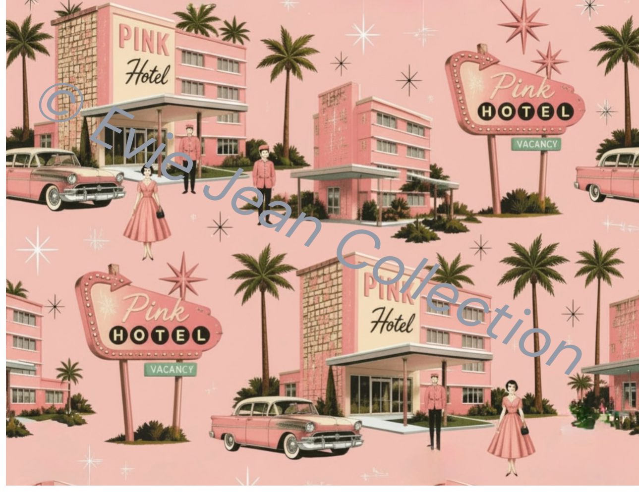 Pink Hotel Swing Dress *Pre-Order-Arriving Mid August*