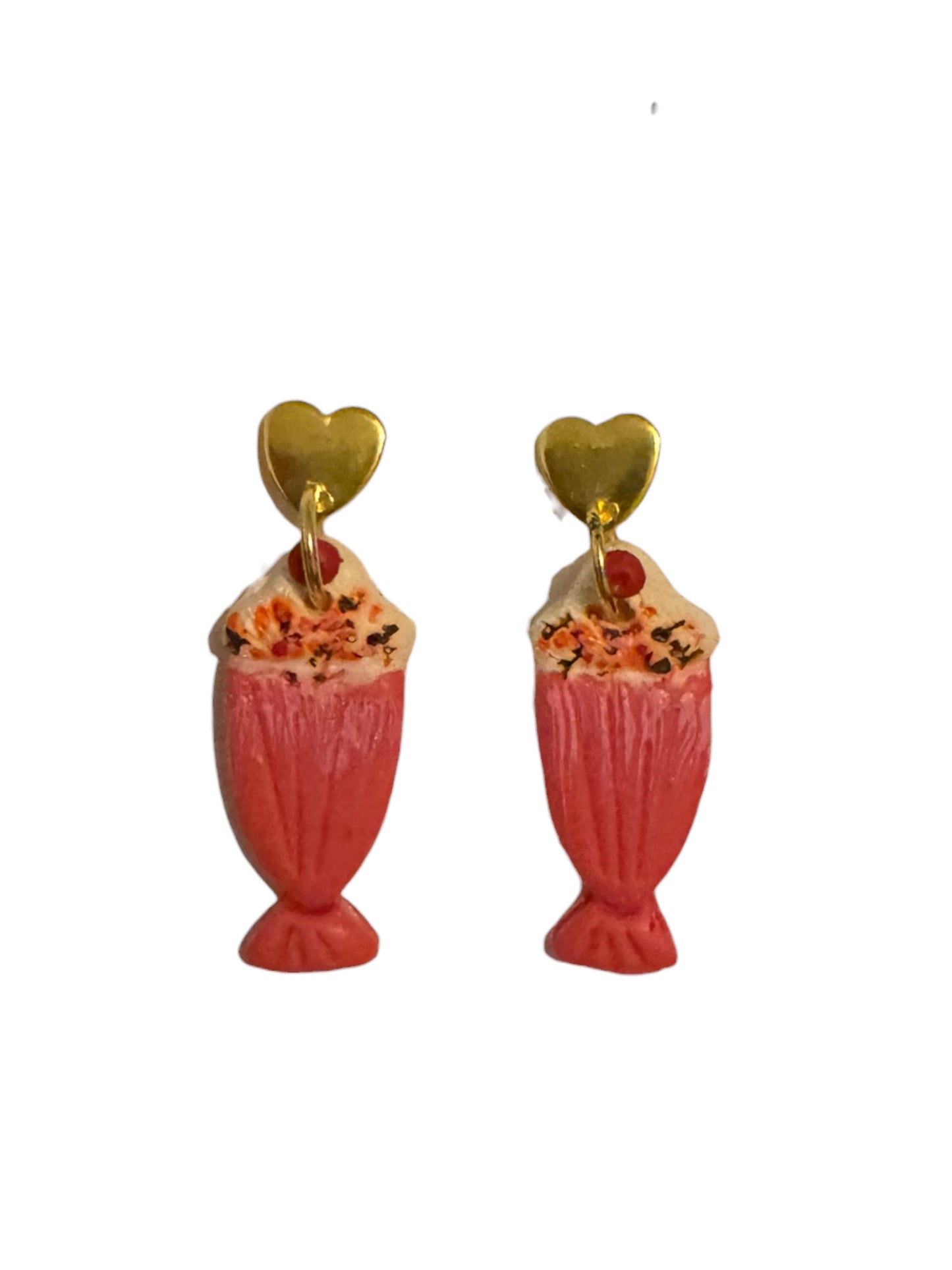 1950’s Milkshake Dangle Earrings - Strawberry