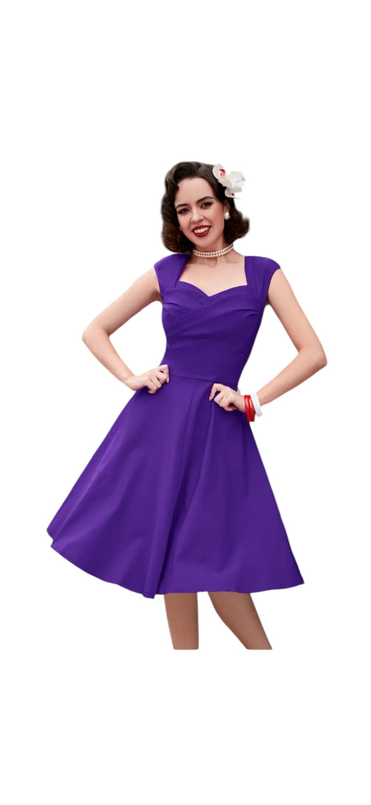 Loretta Swing Dress - Plum