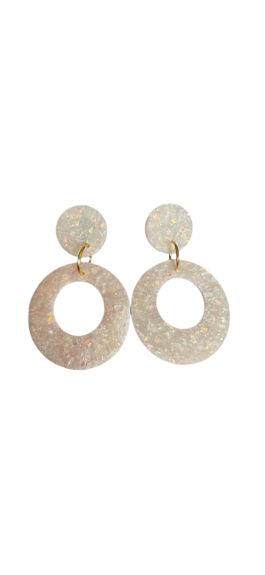 Velma Hoops Dangle Earrings - Sparkle