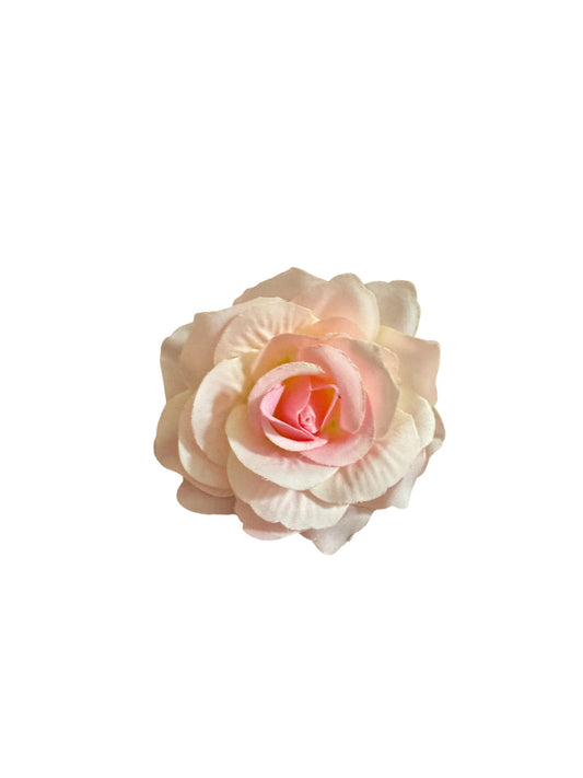 Rose Flower Hair Clip - Light Pink