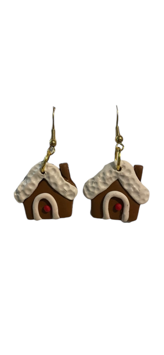 Gingerbread House Dangle Earrings
