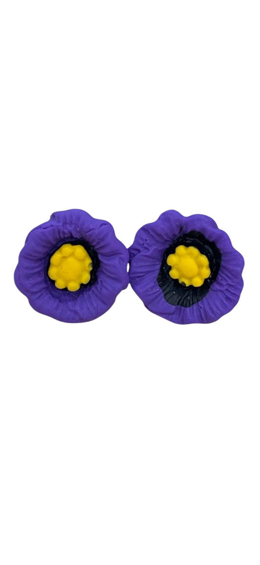 Poppy Studs - Purple