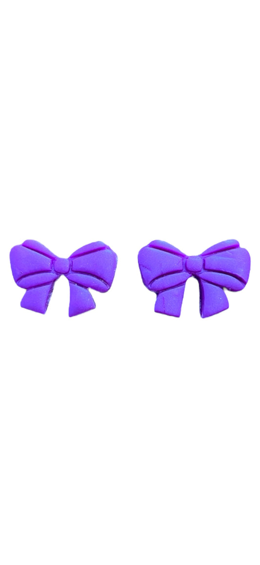 Bow Studs - Purple