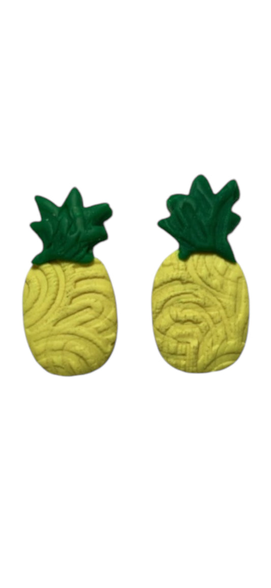 Pineapple Statement Studs Large