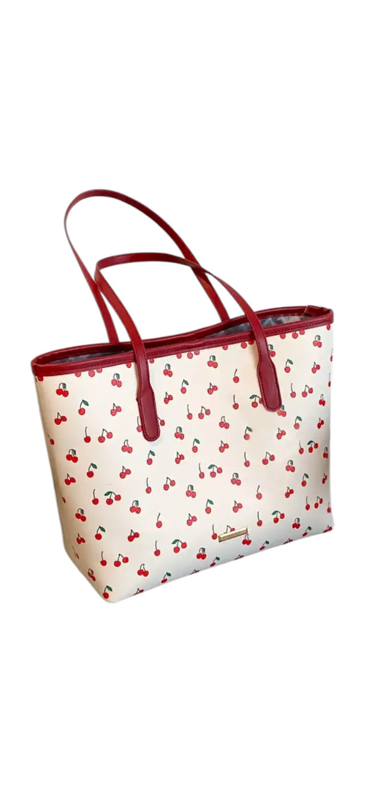 Cherry Print Tote Bag