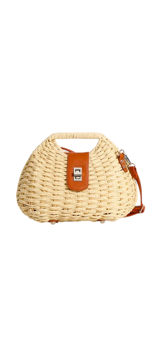 Retro Rattan Handbag