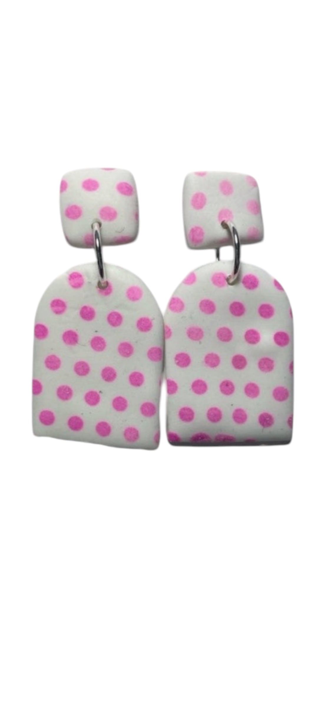 Spotty Dotty Dangle Earrings - Pink