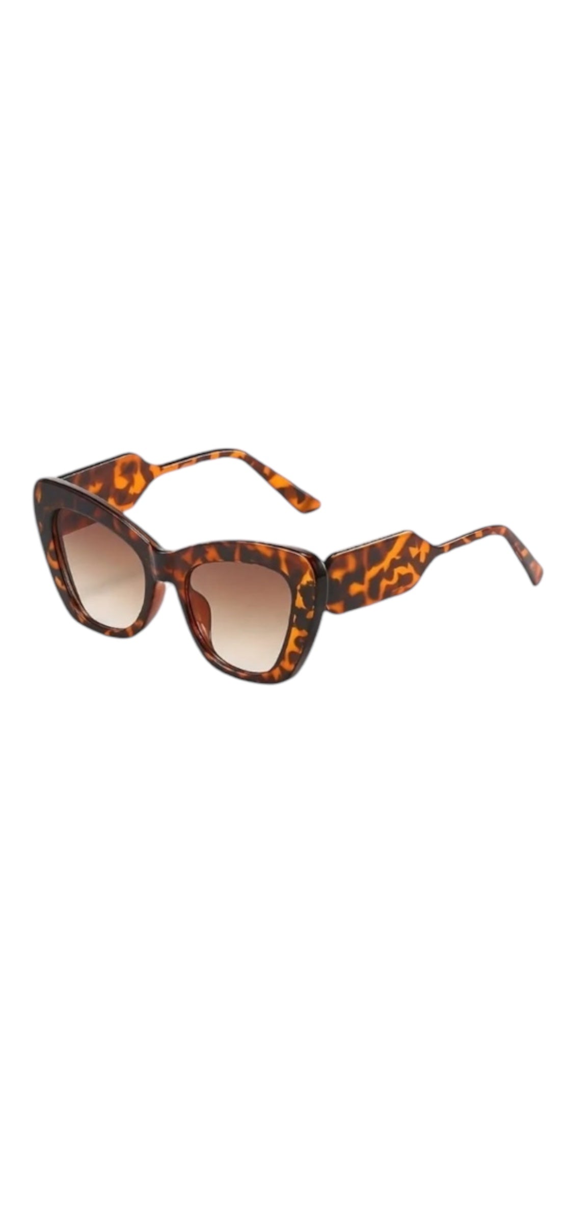 Retro Colour Block Sunglasses - Tortoiseshell