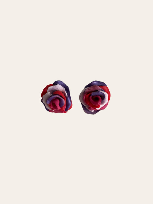 Handcrafted Rose Studs