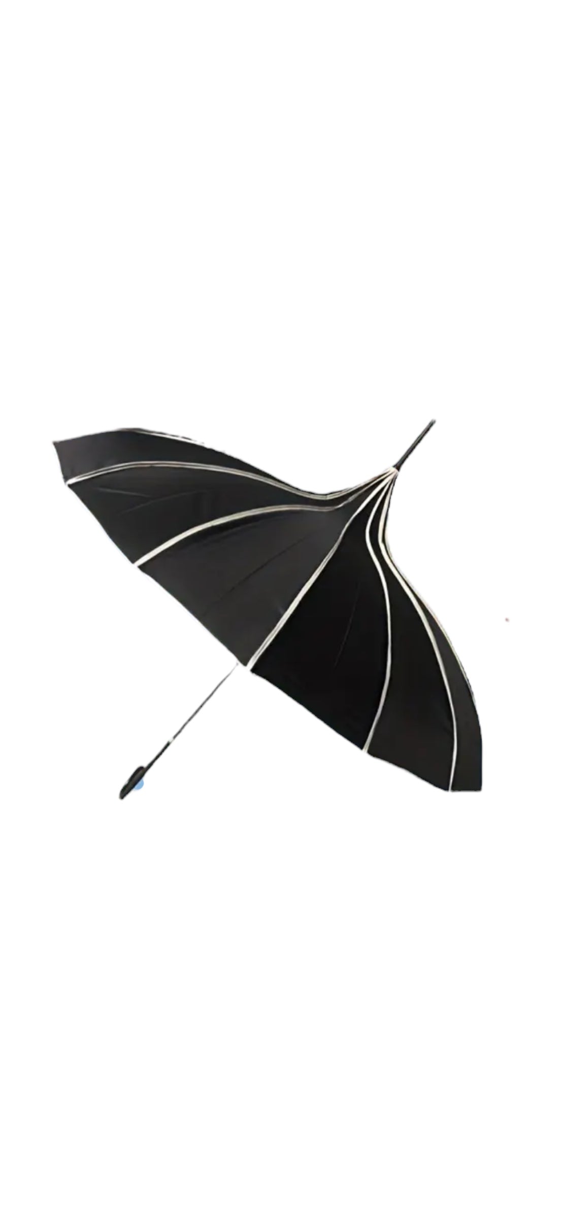 Retro Pagoda Parasol - Black
