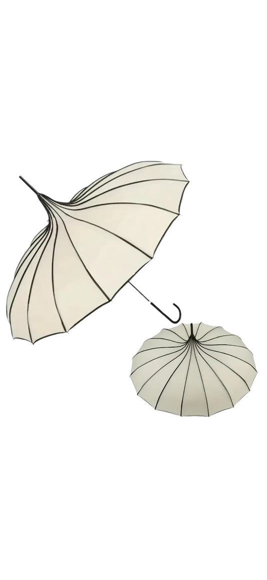 Retro Pagoda Parasol - Ivory