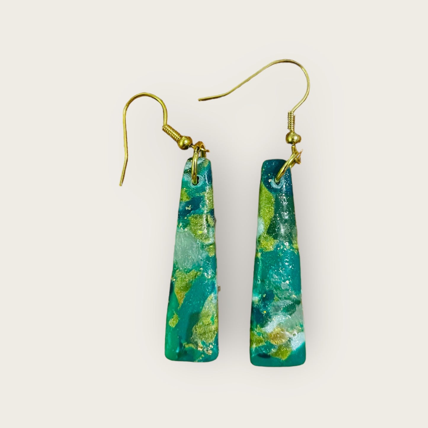 Jade Column Dangle Earrings