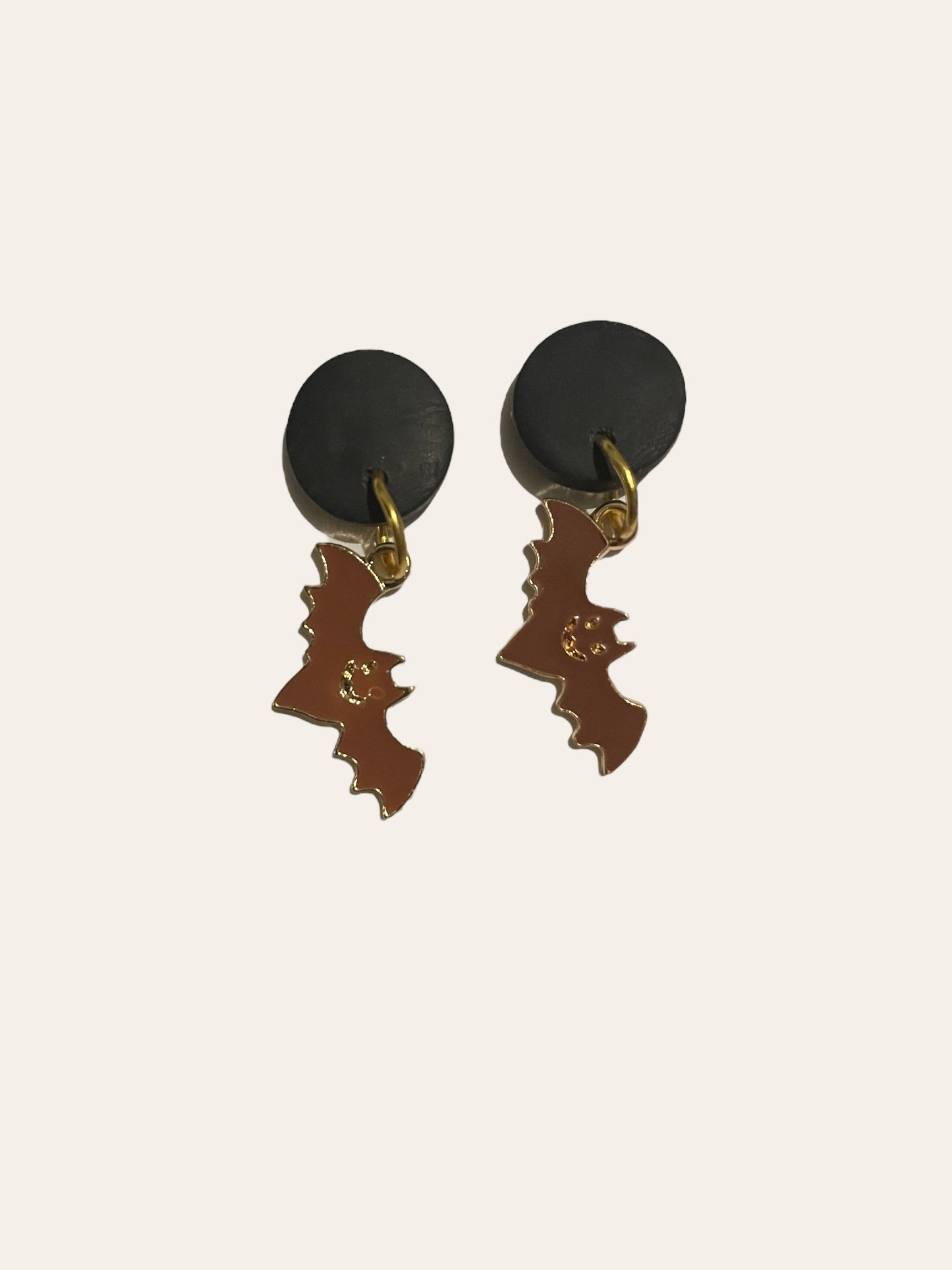 Vampy Bat Dangle Earrings - CHOCOLATE