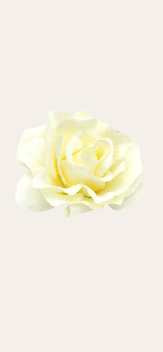 Rose Flower Hair Clip - Ivory