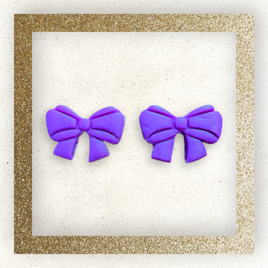 Bow Studs - Purple