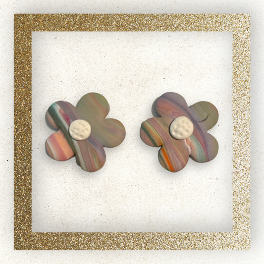 Flower Power Studs - Rainbow