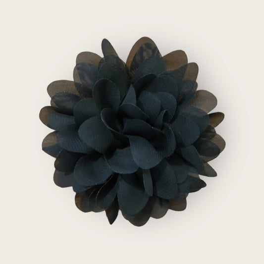 Dahlia Flower Hair Clip - Black