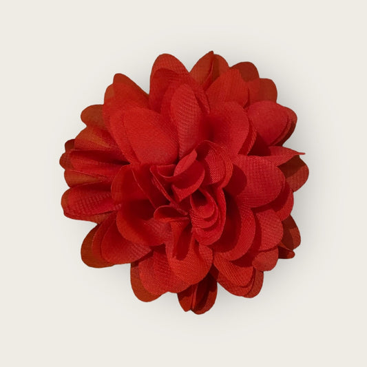 Dahlia Flower Hair Clip - Red