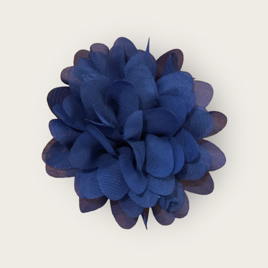 Dahlia Flower Hair Clip - Royal Blue