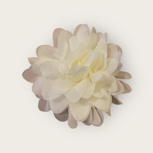 Dahlia Flower Hair Clip - White