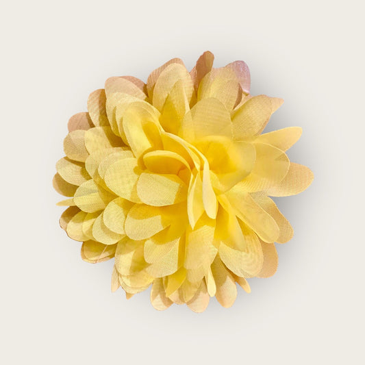 Dahlia Flower Hair Clip - Yellow