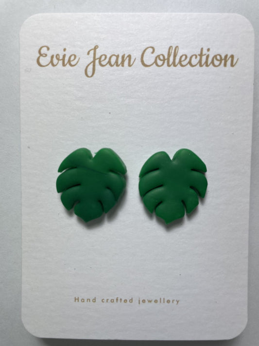 Monstera Statement Studs