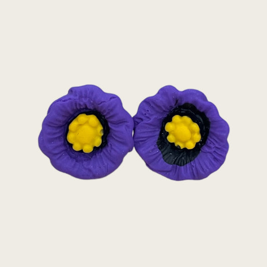 Poppy Studs - Purple