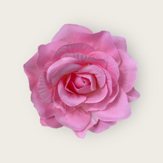 Rose Flower Hair Clip - Pink