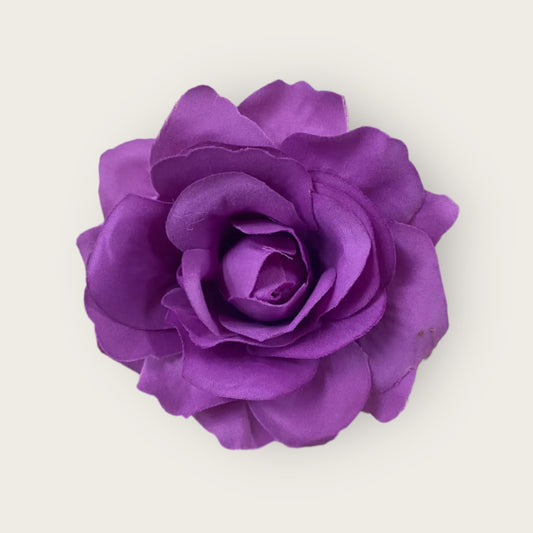 Rose Flower Hair Clip - Violet